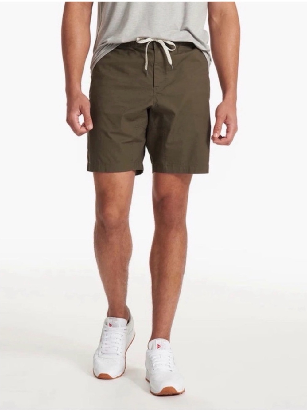 Vuori Olive Green Drawstring Hybrid Shorts